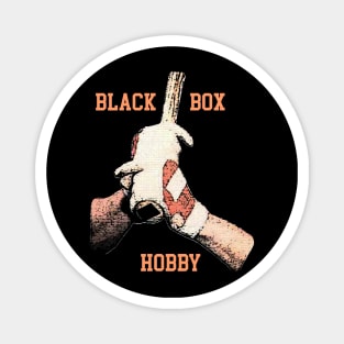 Black Box Hobby Logo with Orange Lettering Magnet